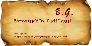 Borostyán Györgyi névjegykártya